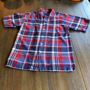 Ralph Lauren Short Sleeve Button Down Plaid Shirt
